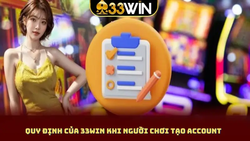 Quy định của 33win khi người chơi tạo account